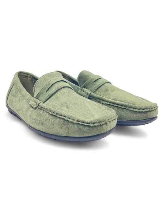 Mocasín cómodo de hombre color verde - Timbos Zapatos
