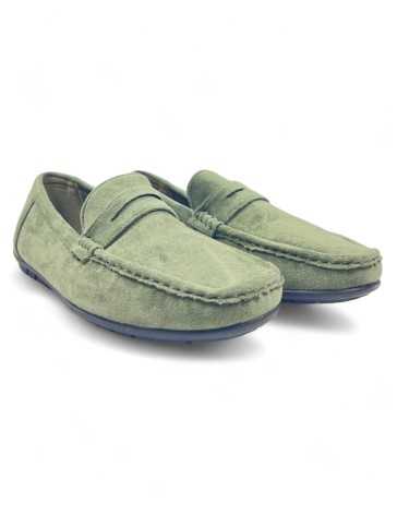 Mocasín cómodo de hombre color verde - Timbos Zapatos