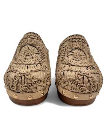 Zueco de madera en color kaki - Timbos Zapatos