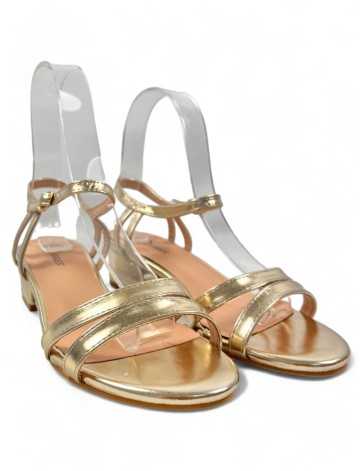 Sandalia de fiesta dorada - Timbos Zapatos