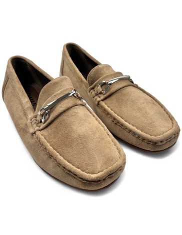 Mocasín cómodo de hombre color kaki - Timbos Zapatos