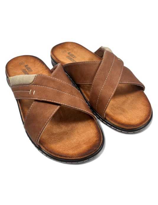 Sandalia hombre color camel - Timbos Zapatos