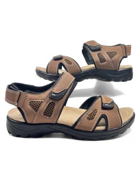 Sandalia bio hombre color camel - Timbos Zapatos