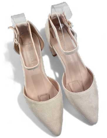 Sandalia de tacón de vestir color beige - Timbos Zapatos