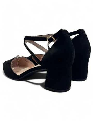 Sandalia negra de vestir color negro - Timbos Zapatos