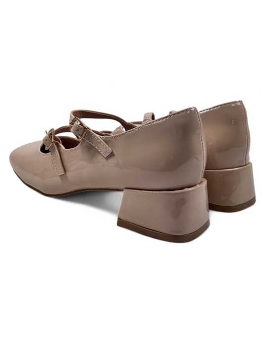 Salón de tacón vestir mujer color nude - Timbos zapatos