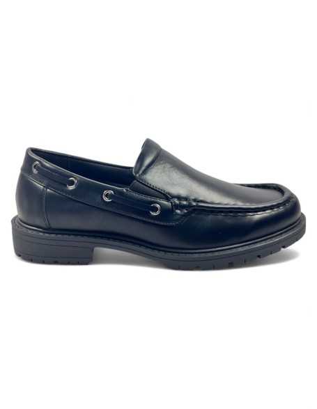 Mocasin nautico de hombre color negro - Timbos zapatos