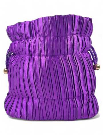 Bolso de fiesta bombonera flecos color morado - Timbos zapatos