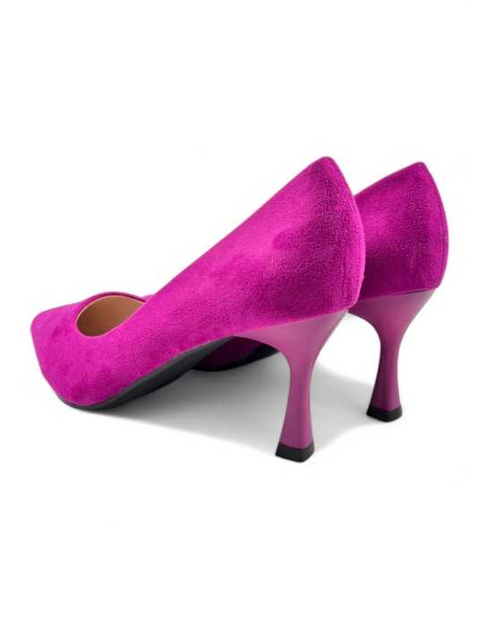 Salón con tacón fucsia de mujer - Timbos Zapatos