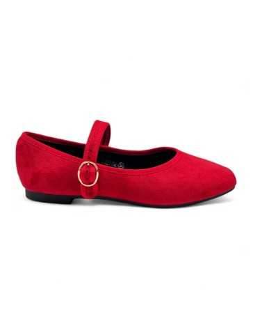 Mercedes plano vestir de mujer color rojo - Timbos zapatos