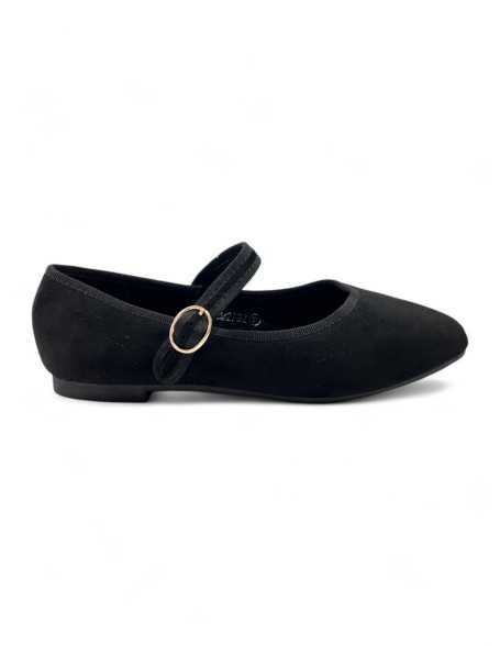 Mercedes plano vestir de mujer color negro - Timbos zapatos