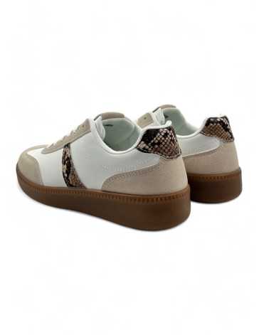 Deportiva de mujer blanco reptil - Timbos Zapatos