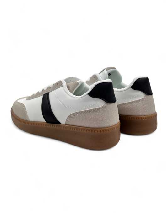 Deportiva de mujer blanco negro - Timbos Zapatos