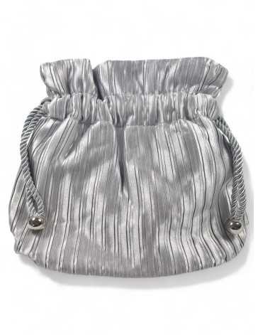 Bolso de fiesta tipo saco en color plata - Timbos zapatos