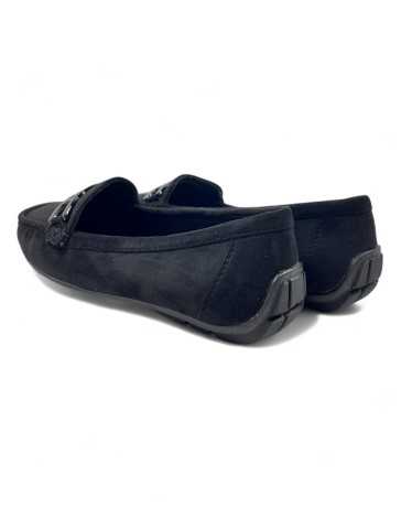 Mocasin vestir de mujer color negro - Timbos zapatos