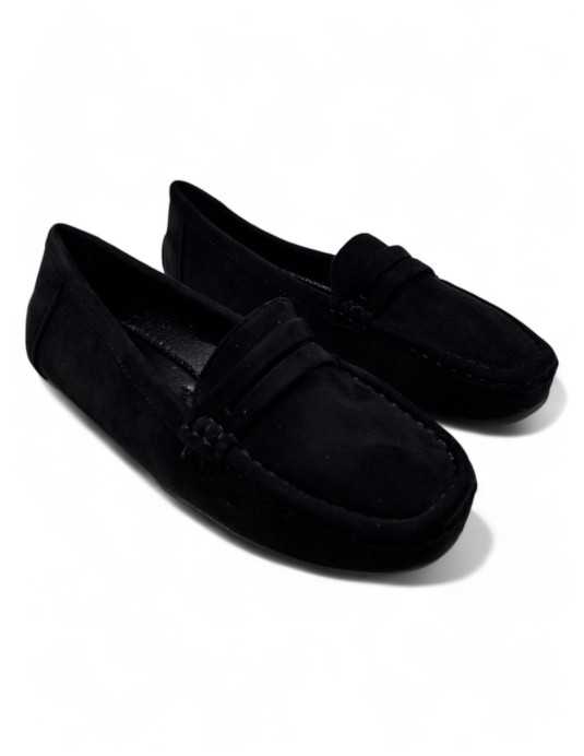 Mocasin vestir de mujer color negro - Timbos zapatos