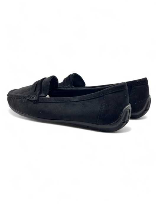 Mocasin vestir de mujer color negro - Timbos zapatos