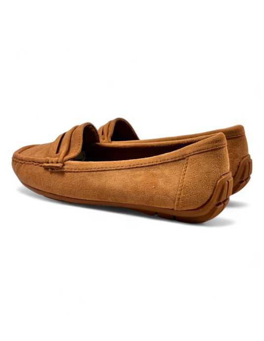 Mocasin vestir de mujer color camel - Timbos zapatos