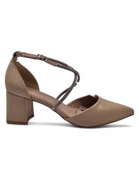 Tacon de vestir para mujer color nude - Timbos Zapatos