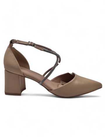 Tacon de vestir para mujer color nude - Timbos Zapatos