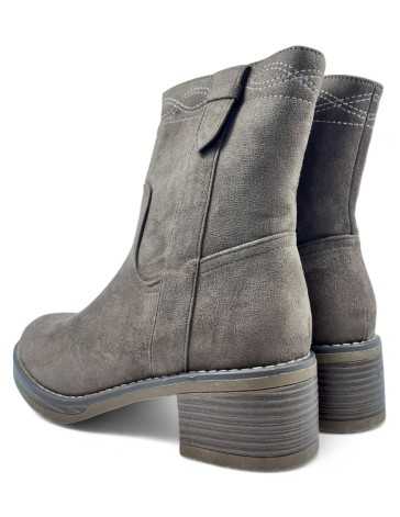 Botín campero de mujer en color taupe - Timbos Zapatos