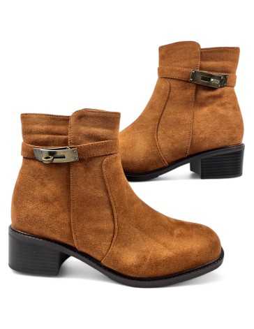 Botín de mujer en color camel - Timbos Zapatos