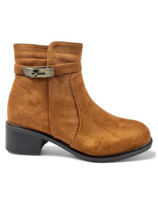 Botín de mujer en color camel - Timbos Zapatos