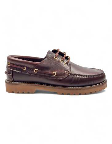 Zapato nautico de hombre color marron - Timbos zapatos