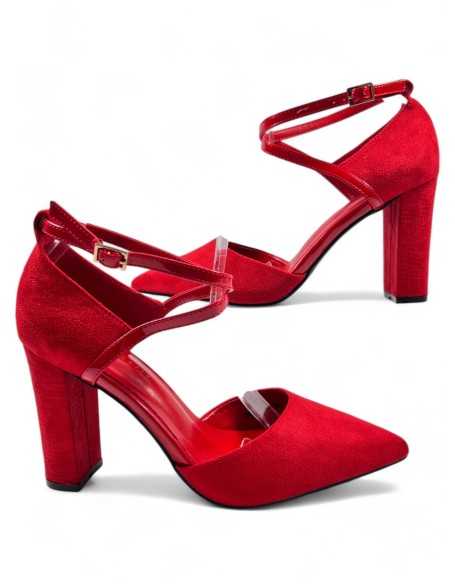 Tacón para vestir de mujer color rojo - Timbos zapatos