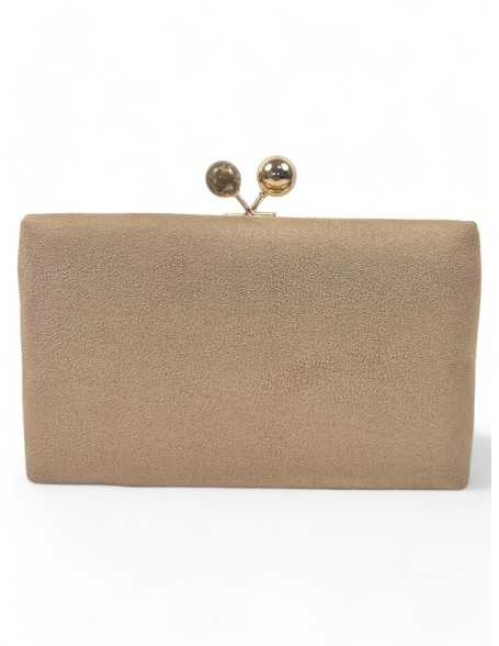 Clutch de fiesta color beige - Timbos Zapatos