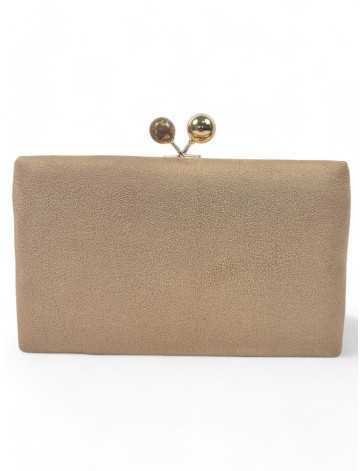 Clutch de fiesta color beige - Timbos Zapatos