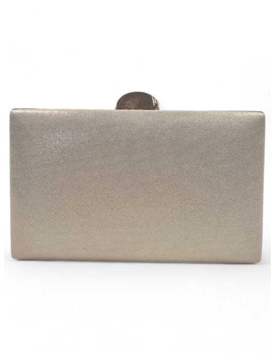 Clutch pedrería color gris/champagne - Timbos zapatos