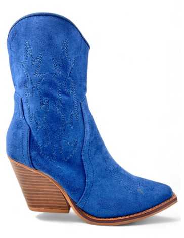 Botin cowboy de mujer color marino - Timbos zapatos