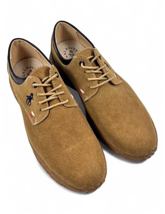 Zapato casual cómodo de hombre color camel - Timbos Zapatos