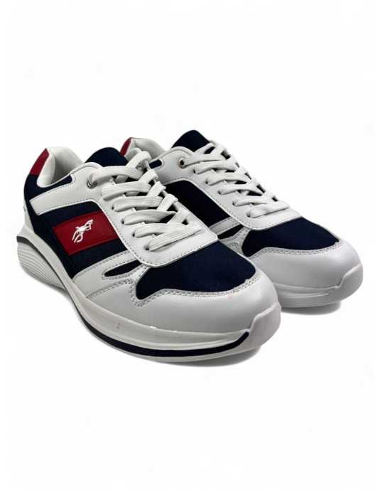 Deportiva de hombre para vestir en color marino blanco- Timbos Zapatos