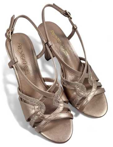 Sandalia tacon fiesta mujer color taupe - Timbos Zapatos