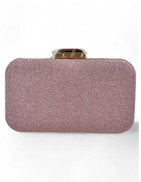 Clutch de fiesta color rosa - Timbos Zapatos