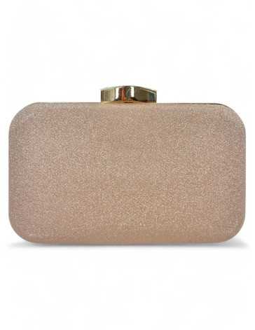 Clutch de fiesta color champagne - Timbos Zapatos