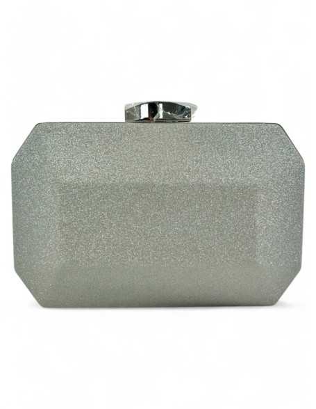 Clutch de fiesta color plata - Timbos Zapatos