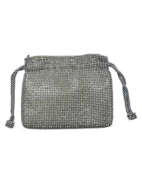 Bolso de fiesta bombonera color plata - Timbos zapatos