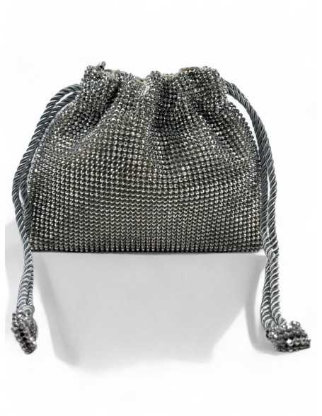 Bolso de fiesta bombonera color plata - Timbos zapatos