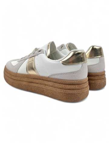 Deportiva de mujer color beige oro - Timbos Zapatos