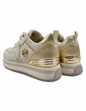 Deportiva de mujer color beige oro - Timbos Zapatos