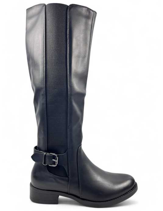 Bota con tacón ancho de mujer color negro - Timbos Zapatos Bota con tacón ancho de mujer color negro - Timbos Zapatos