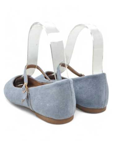 Manoletina cómoda de mujer en color azul - Timbos Zapatos